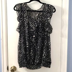 COPY - Black and white sheer blouse